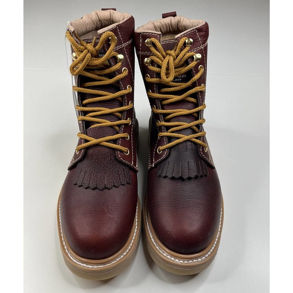 NEW Rega Leather Lace Up Work Boots Size 6.5 Men’s Red